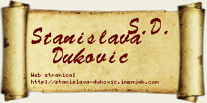 Stanislava Duković vizit kartica
